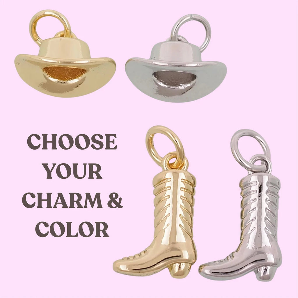 Cowgirl Boat Necklace Western Cowboy Hat Pendant Necklaces for Women Men Rodeo Outfit Jewelry Beach Seashell Pearl Choker