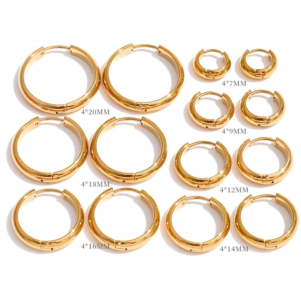 Geometric earrings in gold-plated stainless steel.