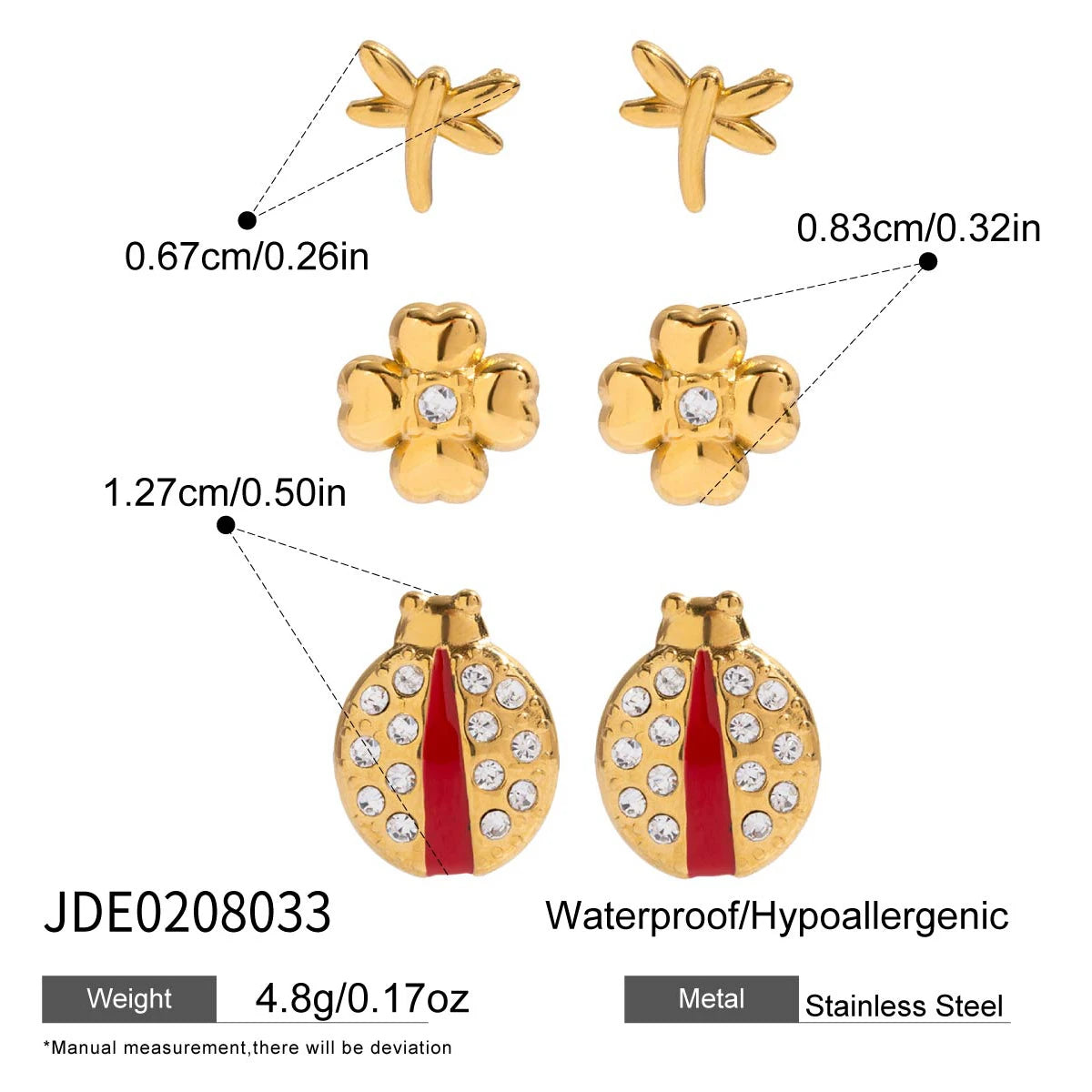 Bagel Stud Earrings — Stainless Steel · PS112