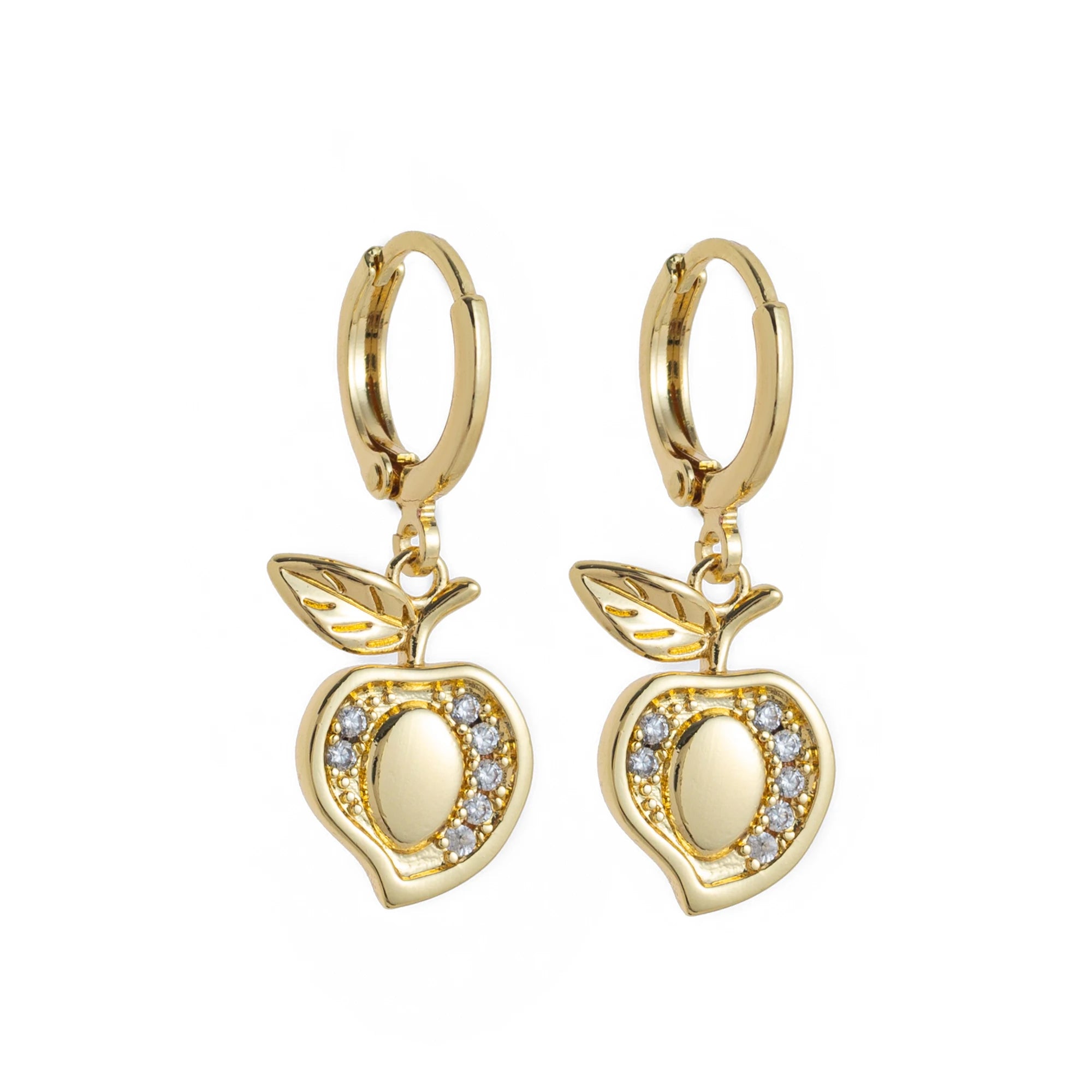 Fruit series gold earrings with high-end feel, ins style earrings with gold plating and color preservation wholesale