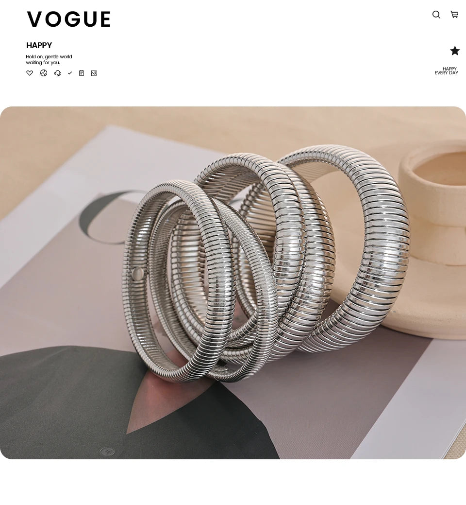 Geometric Bracelet — Gold-Plated Stainless Steel · PS1968