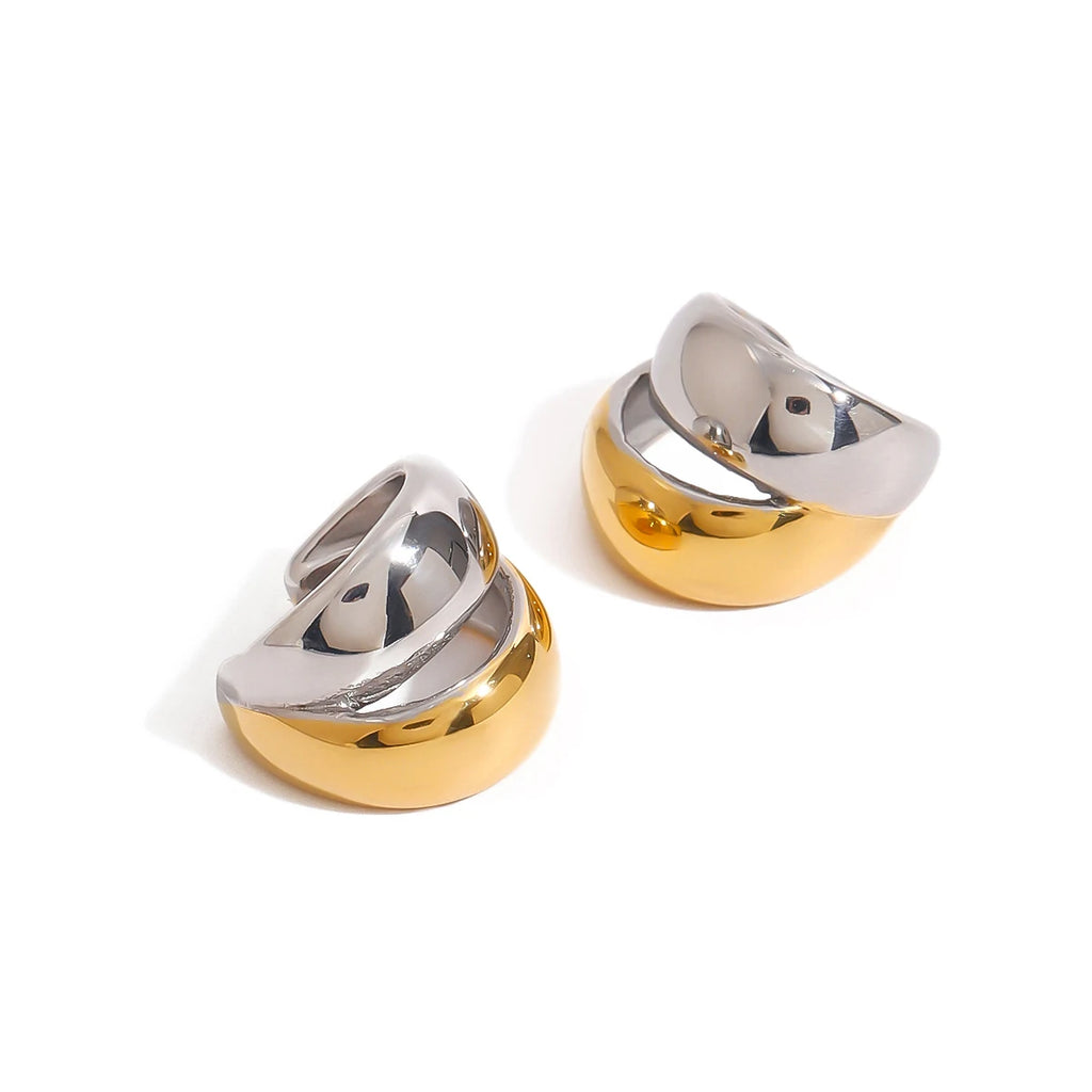 Gold CZ Ear Cuff — Stainless Steel · PS095