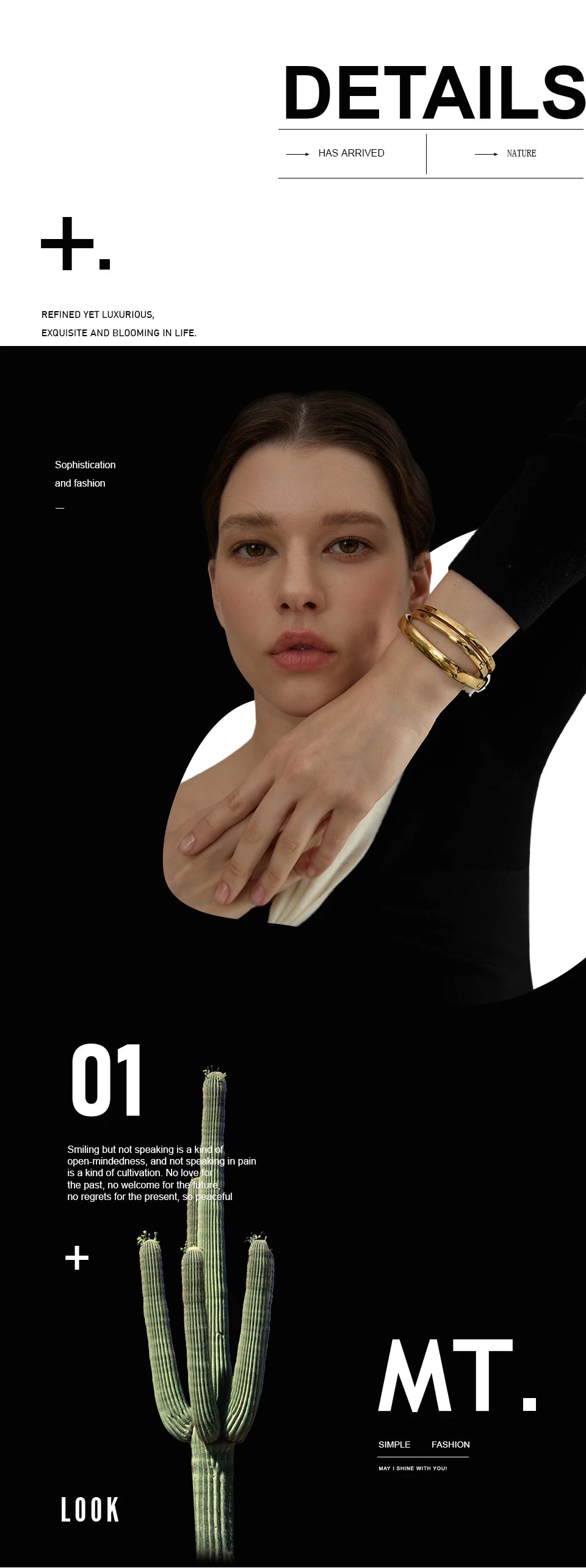 Geometric Bracelet — Gold-Plated 316L Stainless Steel · PS2202