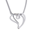 Heart necklace in gold-plated stainless steel.