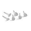 Cubic Zirconia Heart Geometric Earrings — Gold-Plated Stainless Steel with Cubic Zirconia · PS1106