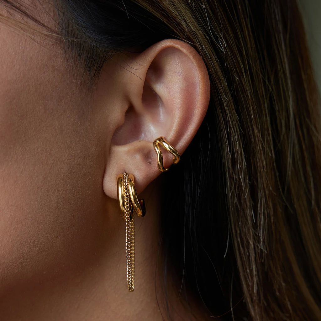 Line Tassel Earrings — Stainless Steel · PS323