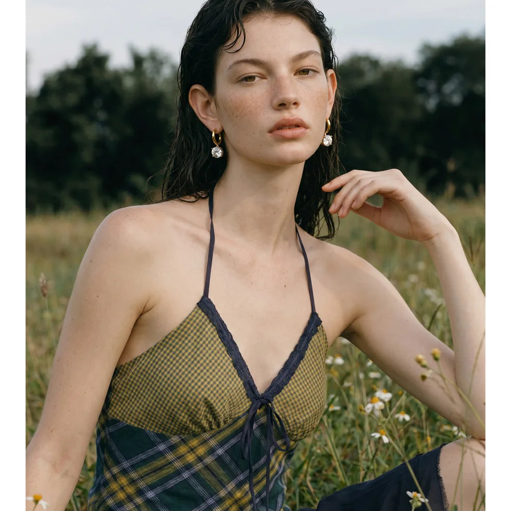 Cubic Zirconia Geometric Earrings — Gold-Plated Stainless Steel with Cubic Zirconia · PS1493
