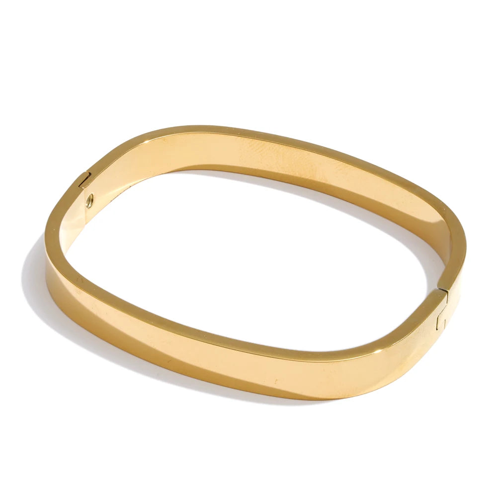 Geometric Bracelet — Gold-Plated Stainless Steel · PS1080