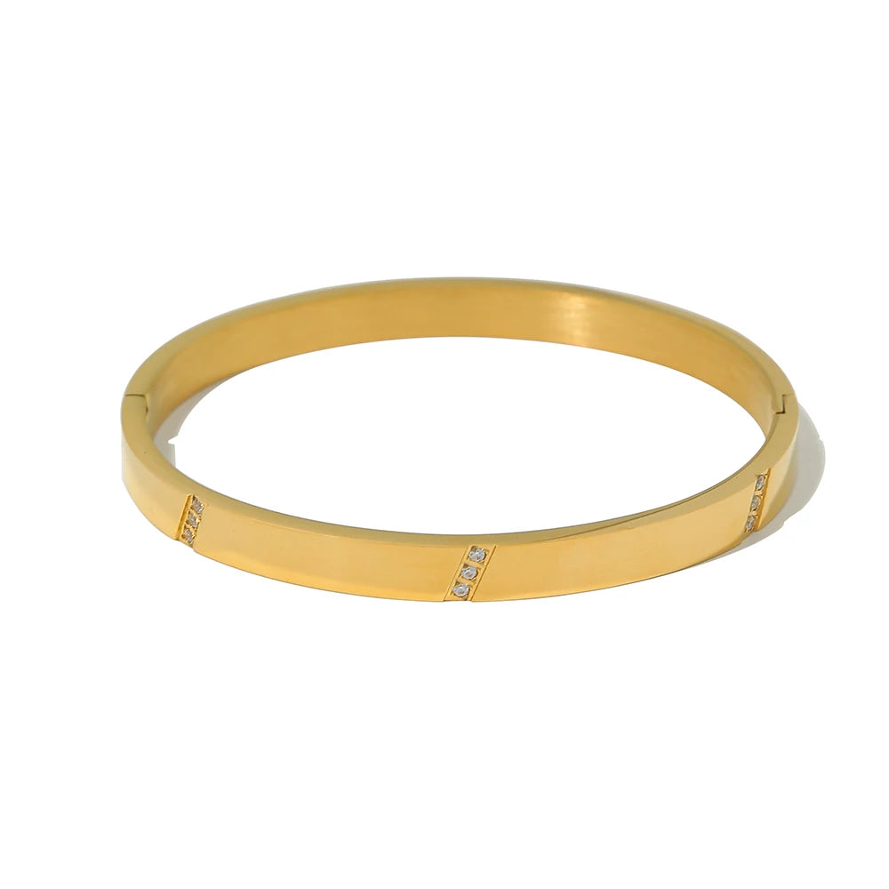Zircon Crystal Bracelet — 316L Stainless Steel · PS462
