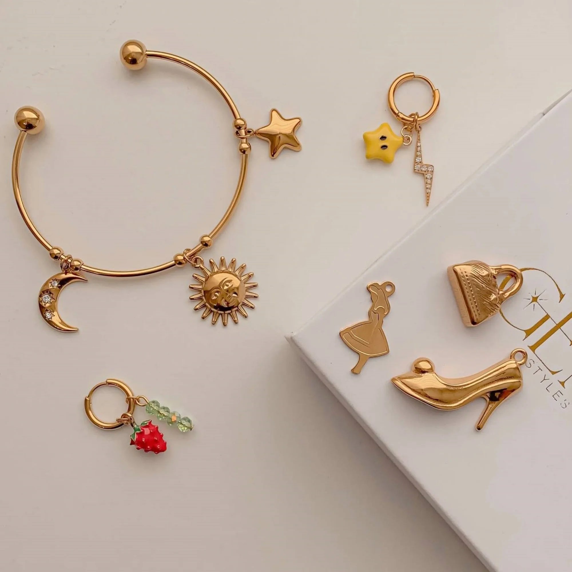 【DIY Pendant】18K Gold Plated Stainless Steel Charm Pendant - PS016