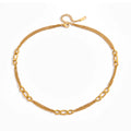 Two-Tone Figaro Chain Necklace — Stainless Steel · PS357