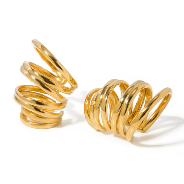 Thick Ear Clip Earrings — Stainless Steel