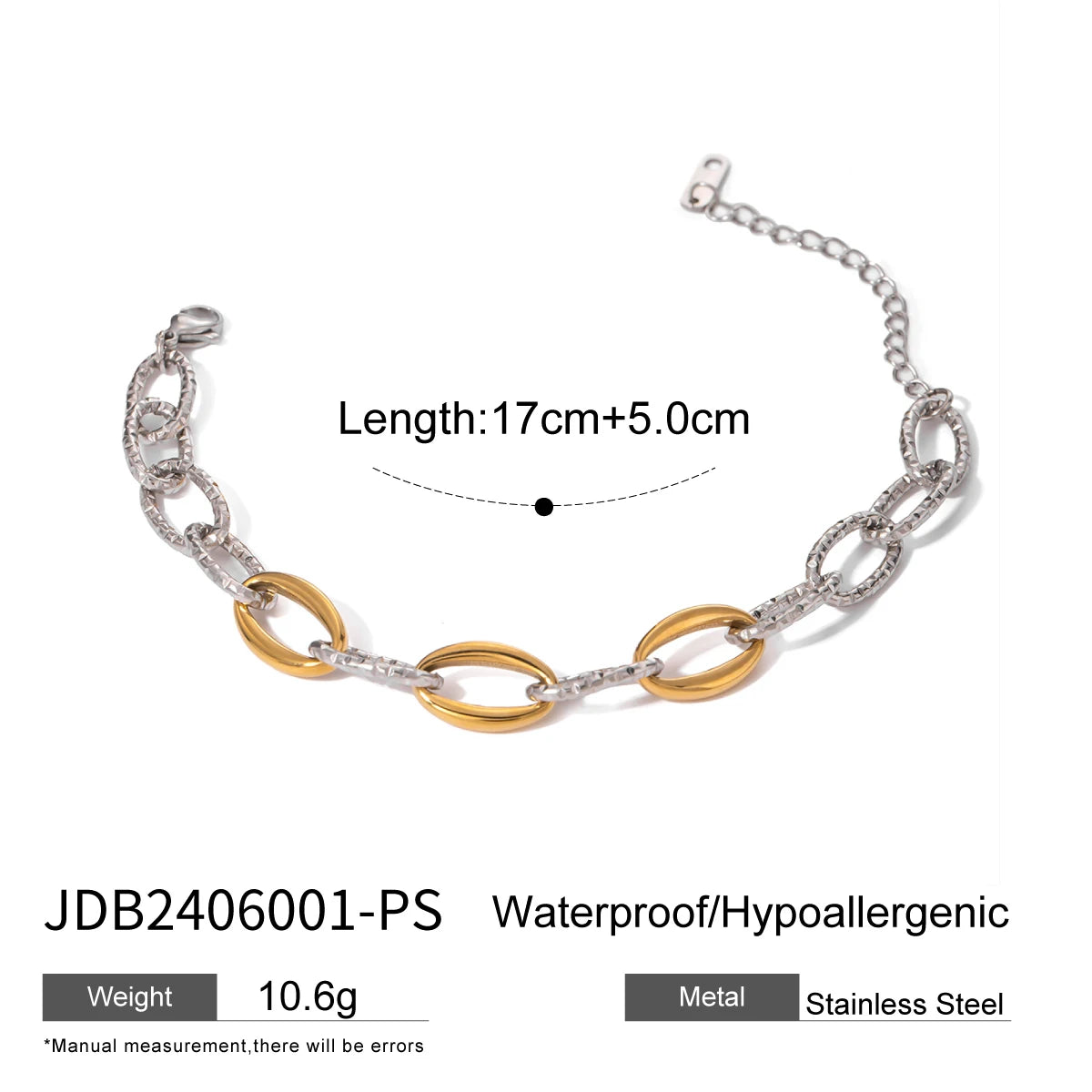 Twisted Chain Bracelet — Stainless Steel · PS352