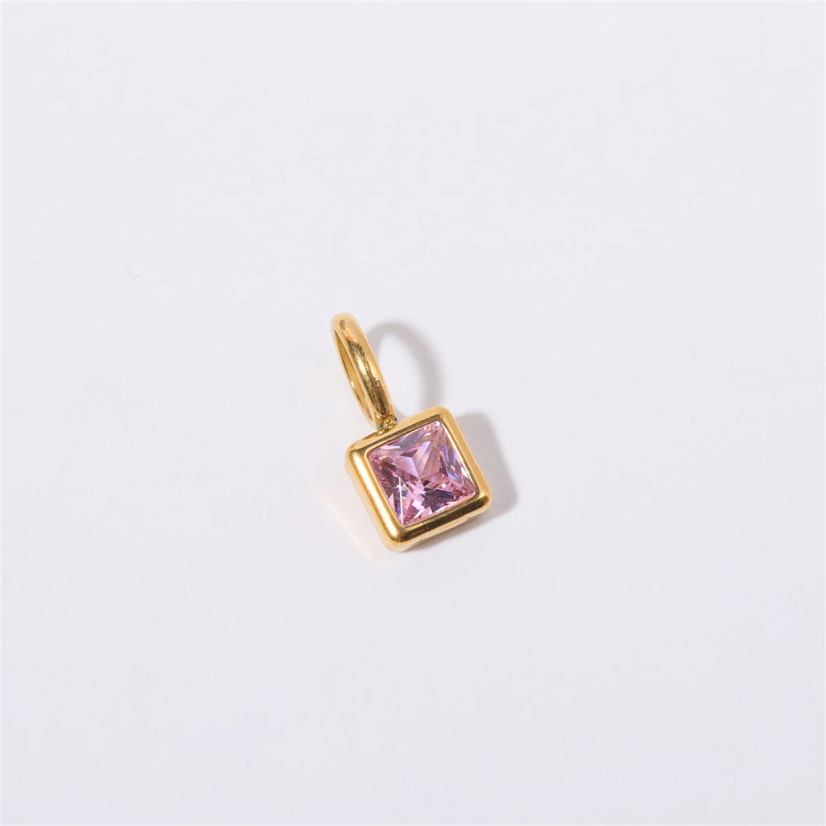 【DIY Pendant】Stainless Steel Birthstone Charm Pendant - PS009