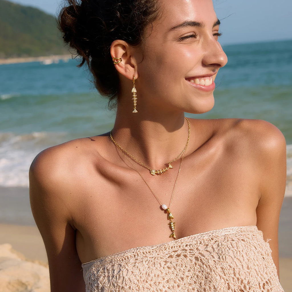 Mini Shell Charm Necklace — Stainless Steel · PS167