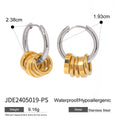 Ocean Shell Hoop Earrings — Stainless Steel · PS056