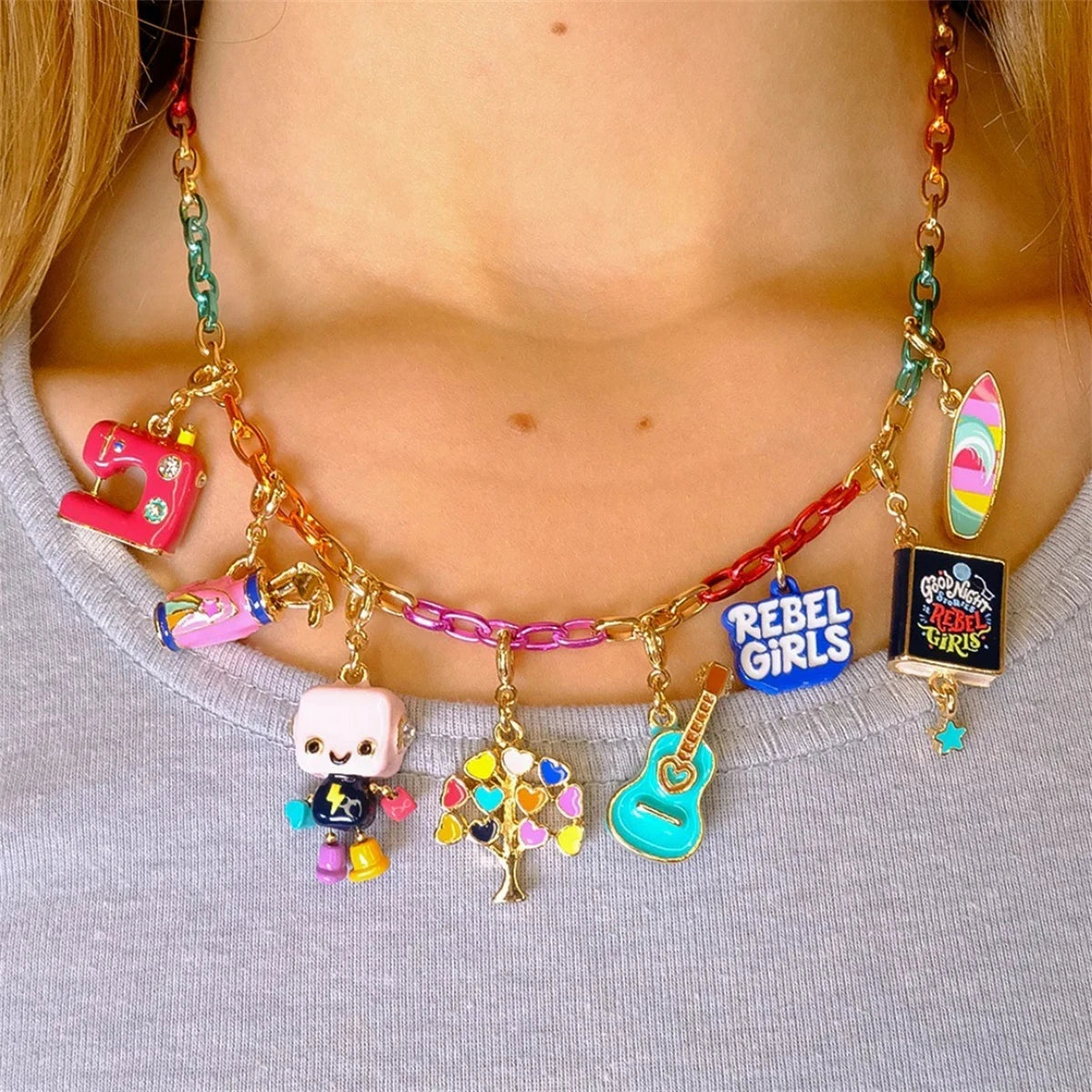 【DIY Pendant】Stainless Steel Colorful Charm Pendant - PS014