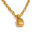Geometric necklace in gold-plated stainless steel.