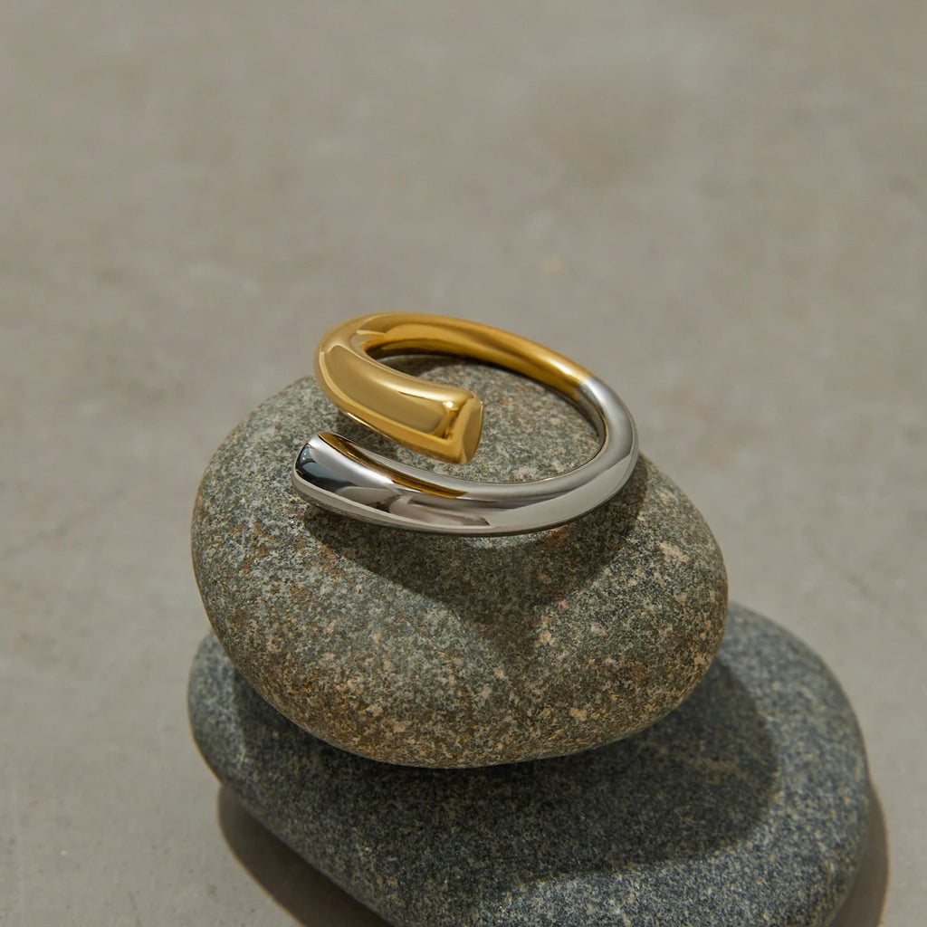 Dual Color Line Ring — Stainless Steel · PS300