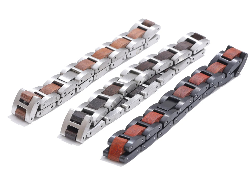 Vintage Geometric Chain Bracelet — Gold-Plated Stainless Steel · PS2204