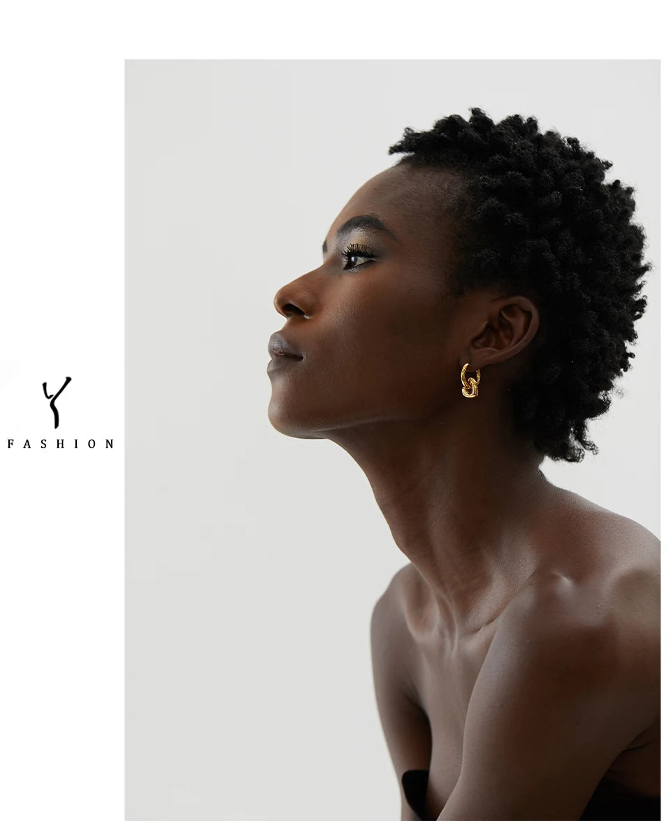 Heart star moon earrings in gold-plated stainless steel.