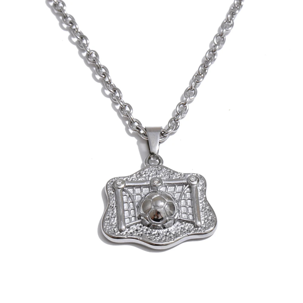 Geometric necklace in gold-plated 316L stainless steel.