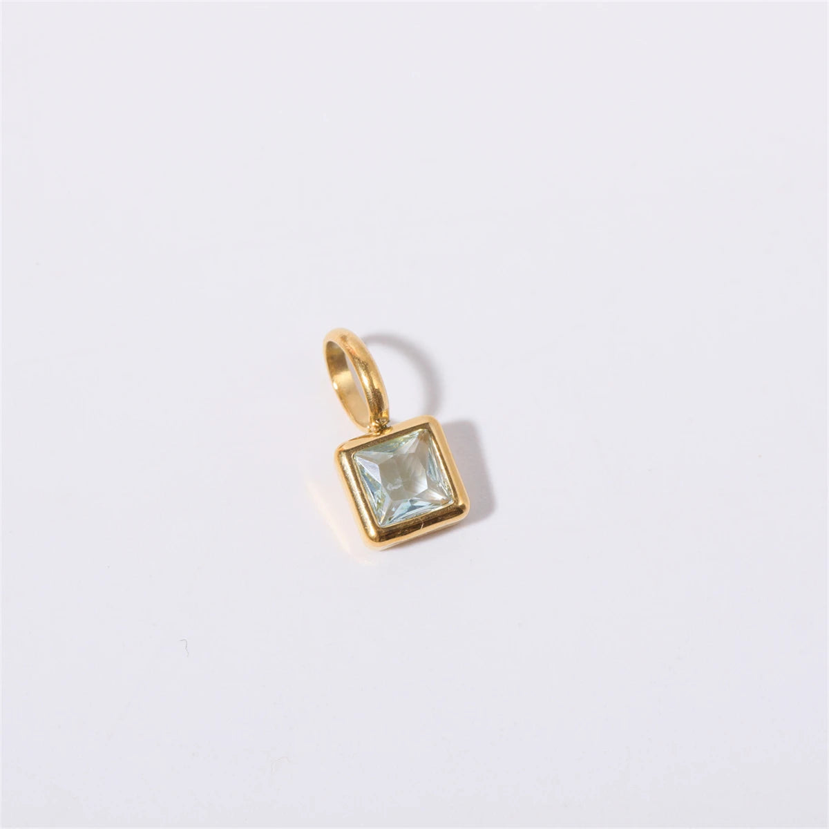 【DIY Pendant】Stainless Steel Birthstone Charm Pendant - PS009