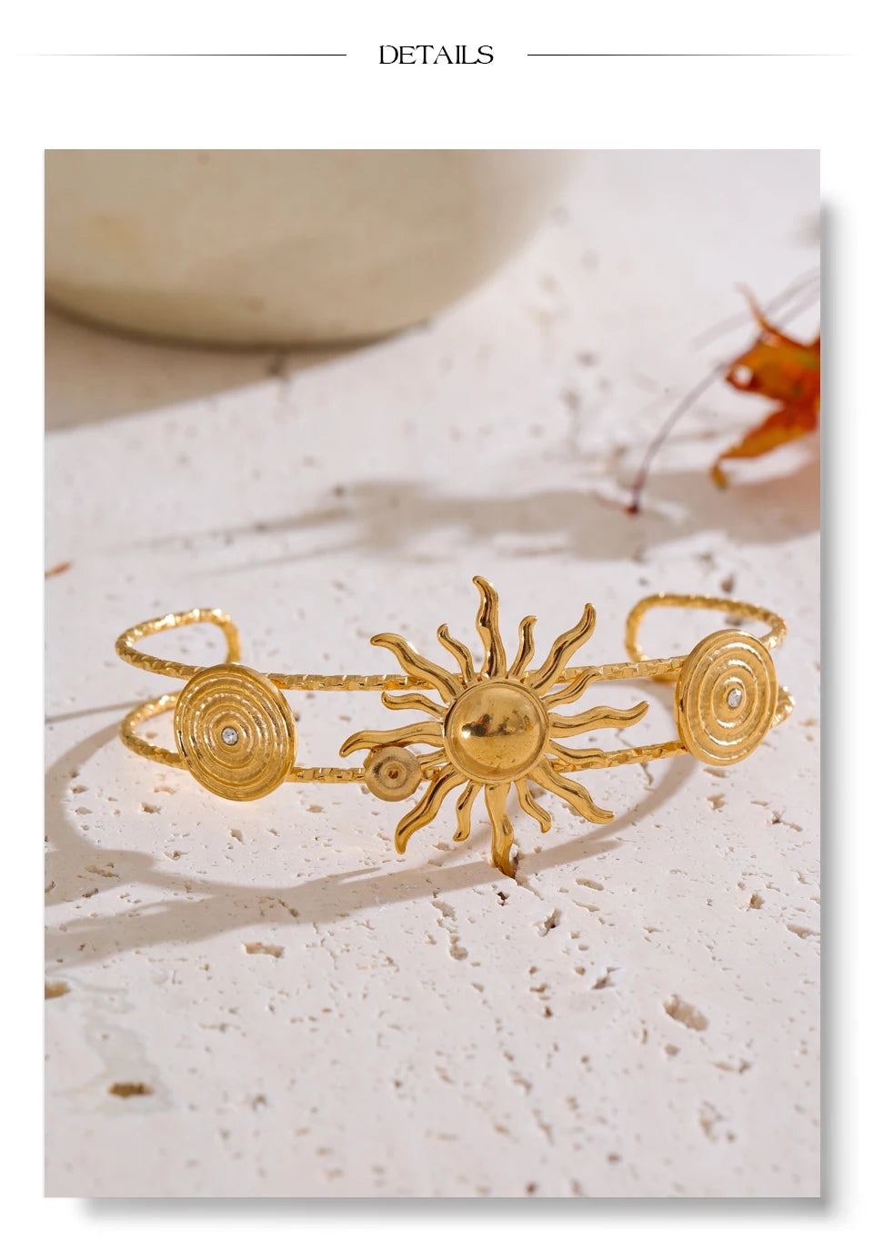 Shell Star Sun Bracelet — Gold-Plated Stainless Steel with Shell · PS2309