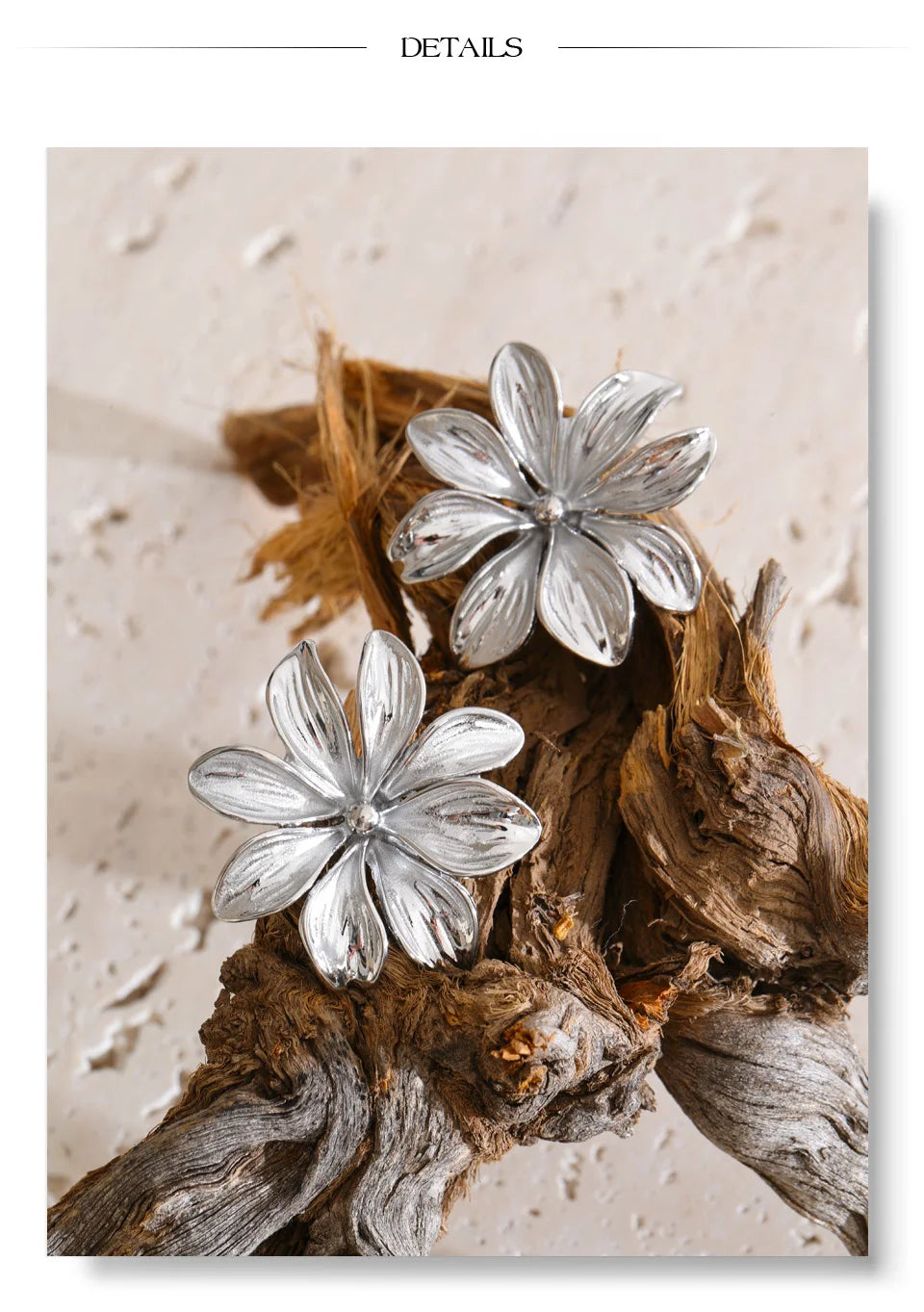 Flower Earrings — Gold-Plated Stainless Steel · PS2133