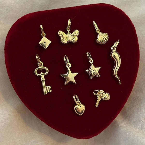 【DIY Pendant】Gold Plated Stainless Steel Charm Pendant - PS023