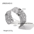 Sculptural Wide Cuff Bracelet — Stainless Steel · PS033