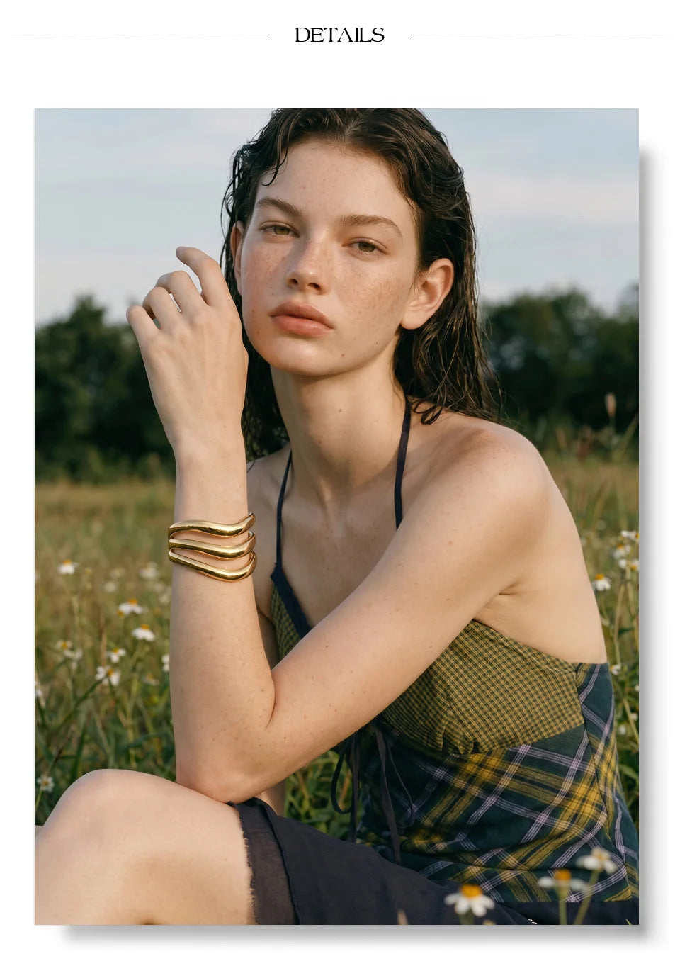 Geometric Layered Bracelet — Gold-Plated Stainless Steel · PS1561