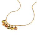 Green Stone Charm Necklace — Stainless Steel · PS179