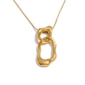 Geometric necklace in gold-plated stainless steel.