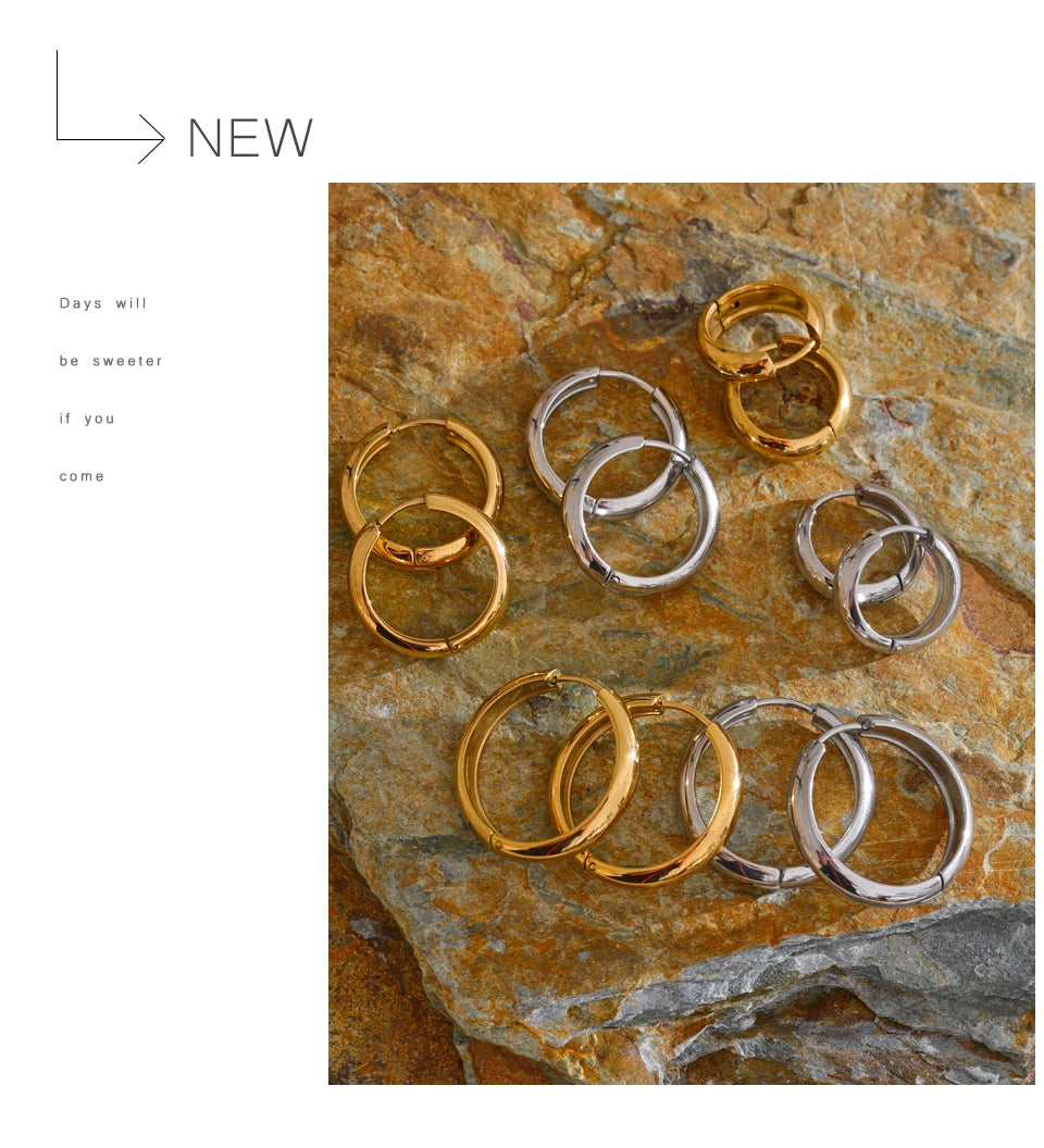 Geometric earrings in gold-plated stainless steel.