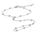 Cubic Zirconia Pearl Geometric Bracelet — Gold-Plated Stainless Steel with Pearl and Cubic Zirconia · PS1330