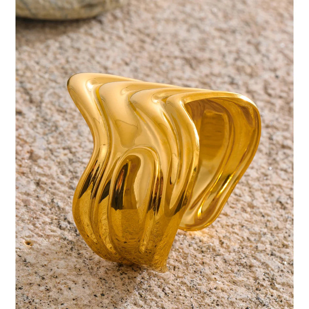 Geometric Bracelet — Gold-Plated Stainless Steel · PS904