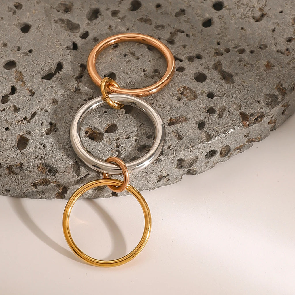 Minimal Stacking Ring Stack — Stainless Steel · PS262