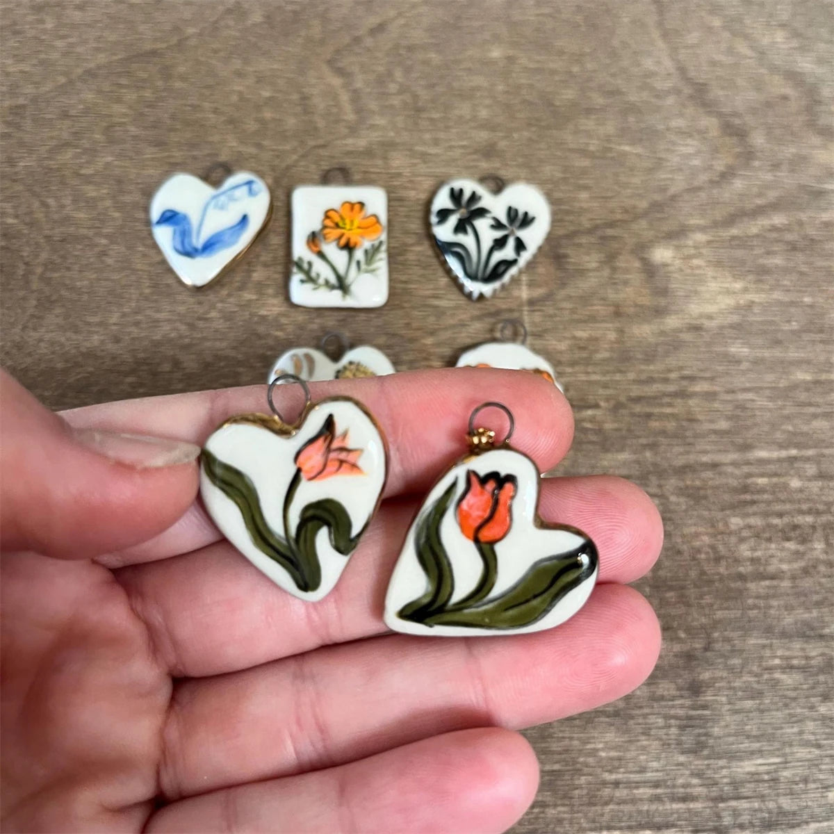 【DIY Pendant】Stainless Steel Floral Charm Pendant - PS011