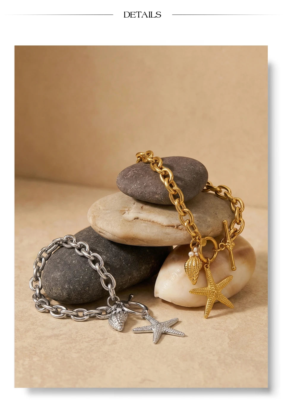 Star Geometric Bracelet — Gold-Plated Stainless Steel · PS1141