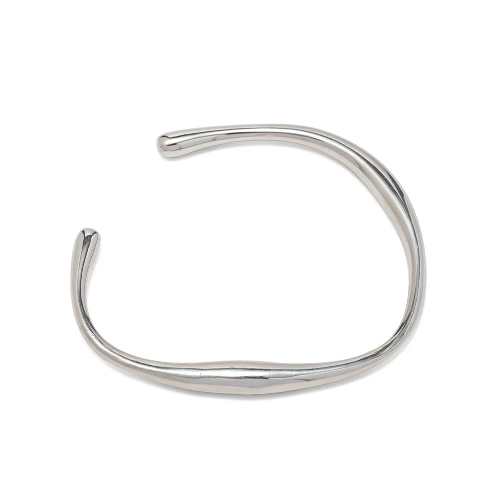 Wide Cuff Open Bracelet — Stainless Steel · PS380