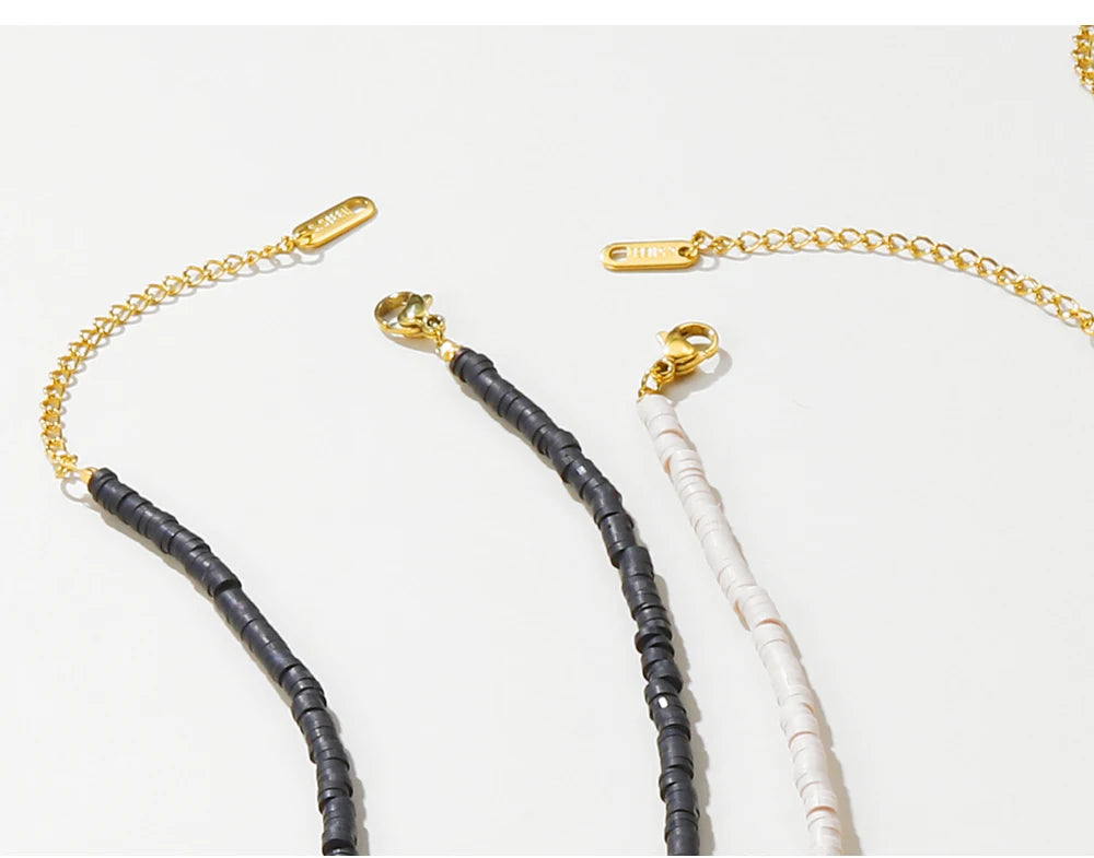 Colorful Acrylic Beaded Necklace — 316L Stainless Steel · PS437