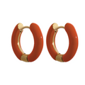 Black Enamel Geometric Earrings — Gold-Plated Stainless Steel with Enamel · PS1727