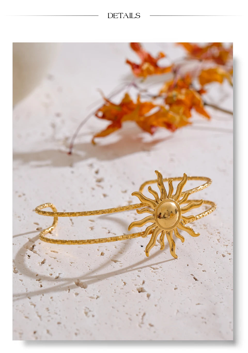 Shell Star Sun Bracelet — Gold-Plated Stainless Steel with Shell · PS2309