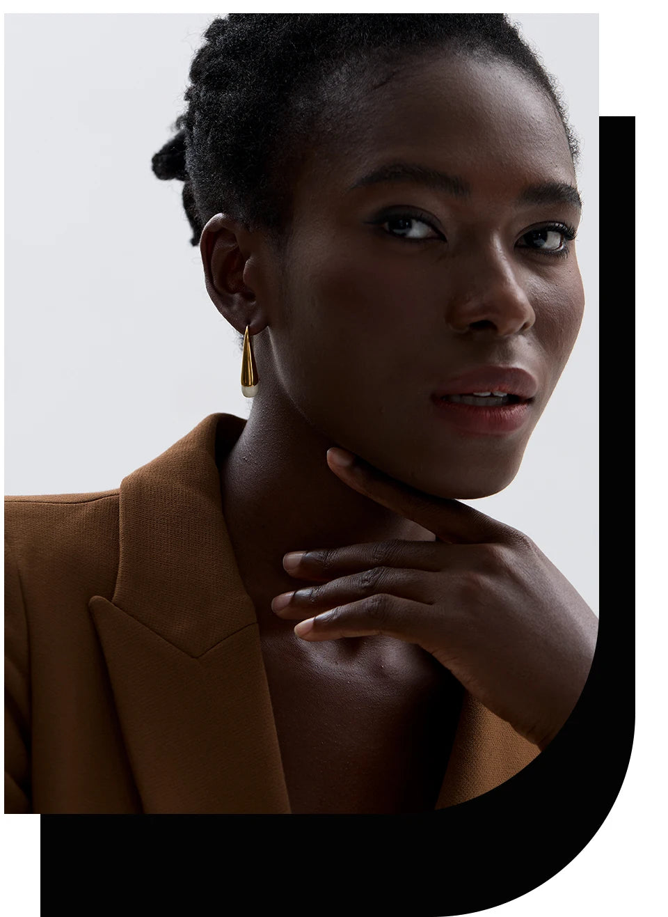 Enamel Geometric Earrings — Gold-Plated 316L Stainless Steel with Enamel · PS1605