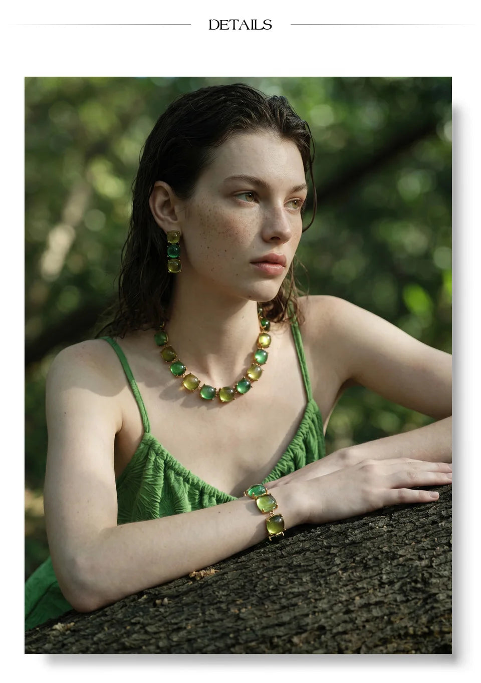 Resin acrylic multi-color earrings in gold-plated stainless steel with resin and acrylic.