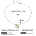 Two-Tone Heart Chain Necklace — Stainless Steel · PS360