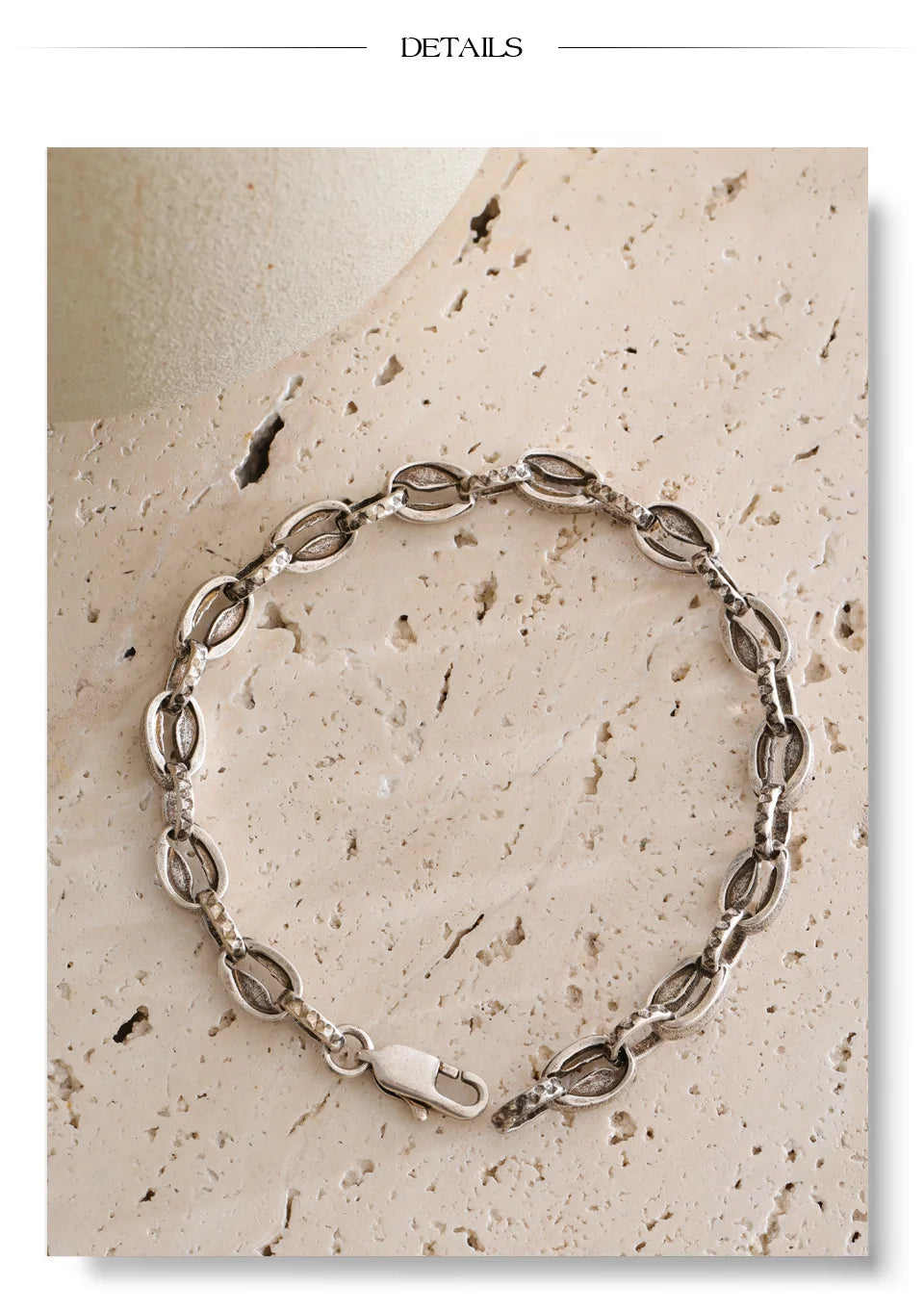 Vintage Geometric Chain Bracelet — Gold-Plated Stainless Steel · PS1366