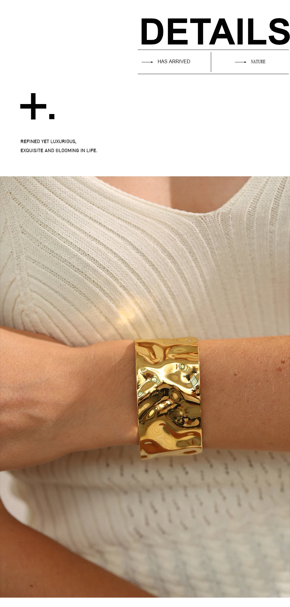 Geometric Bracelet — Gold-Plated Stainless Steel · PS2082