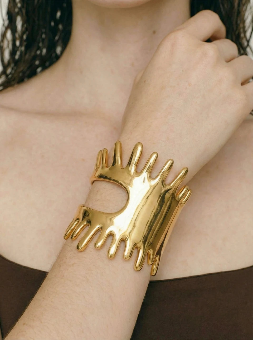 Geometric Bracelet — Gold-Plated Stainless Steel · PS962